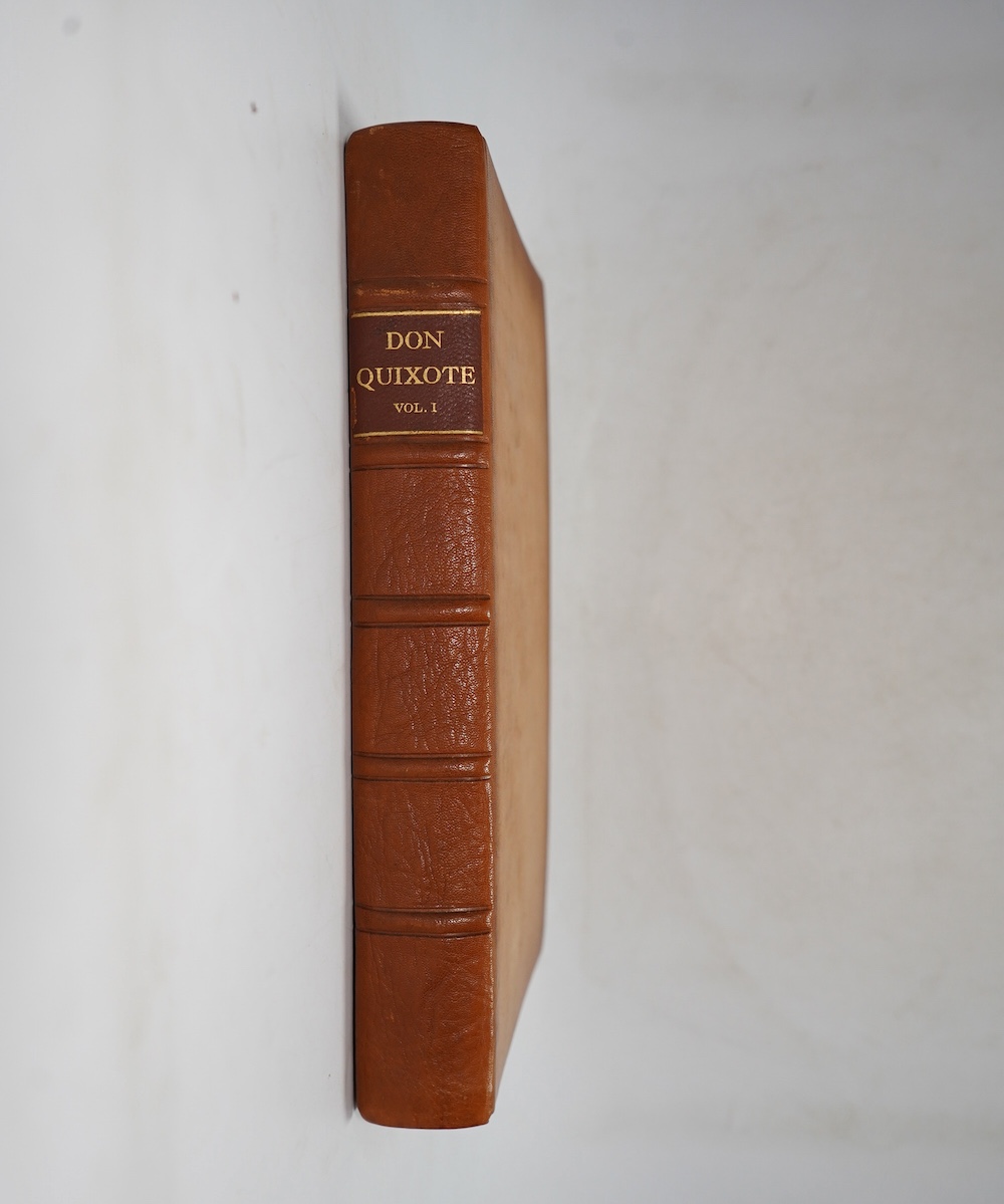 Cervantes, Miguel de - Don Quixote de la Mancha. The history of the renowned Don Quixote ... Motteux' translation revised anew (1743) ... 2 vols. frontispieces and 19 coloured plates (by E. McKnight Kauffer); original ta